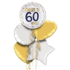Cheers to 60 Years Birthday Balloon Bouquet